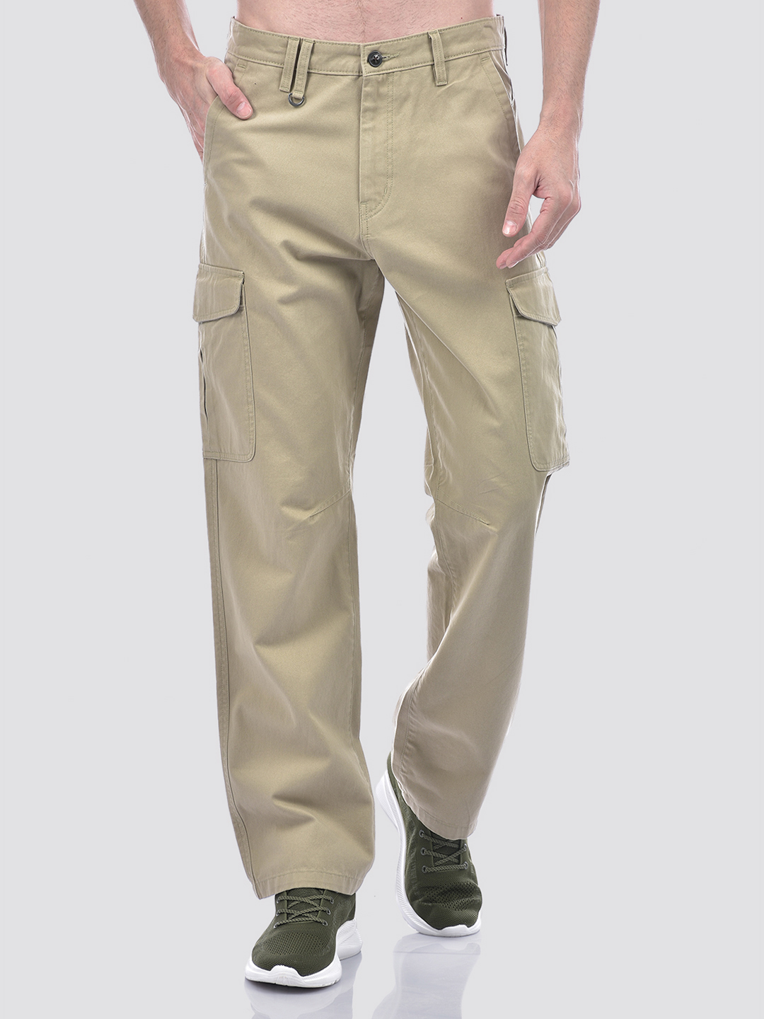 Numero Uno Men Sand Beige Cargo Pants